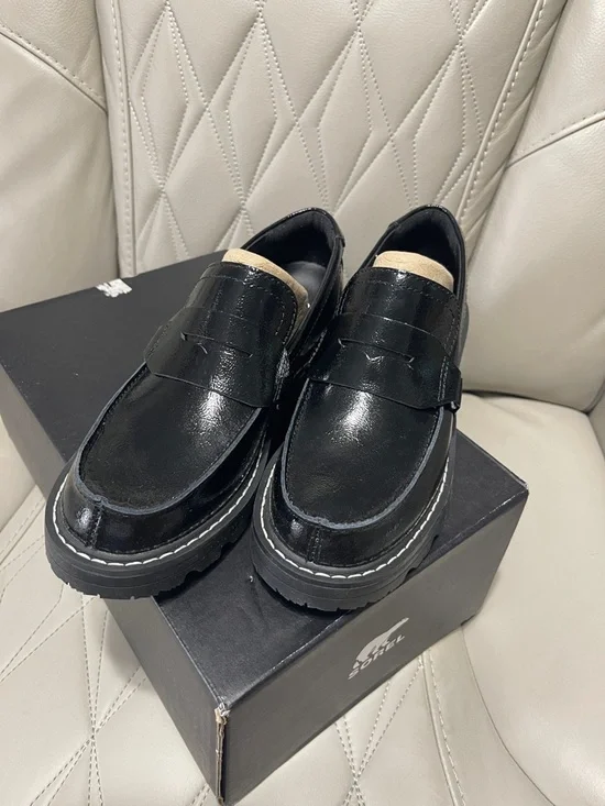 Sorel Women's Revel Ave Patent Loafers - Black - Picture 5 of 11